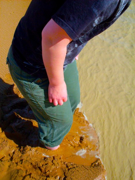 The closer to the water I got, the more I sank. 