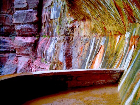 The beautiful rock colors. 