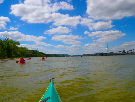 Kayaking back. The water was WARM…and brown. 