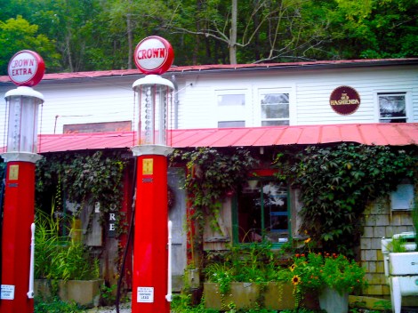 Really cool, retro buildings. 