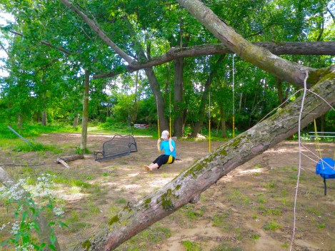 The sad playground on the way back. 