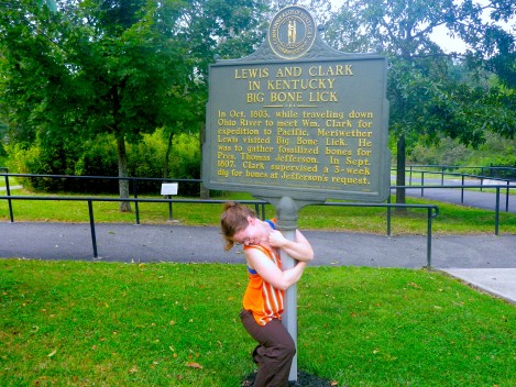 A sign about Lewis and Clark! I tried to steal it but it was REALLY in there. 