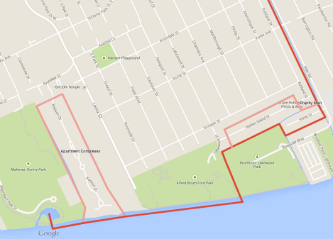 The path we took on the canals.