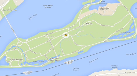 The star shows exactly where the abandoned zoo is. 